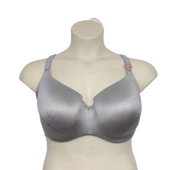 Lane Bryant Cacique Bra Lightly Lined Balconette Backsmoother Gray 46DD - Picture 7 of 7